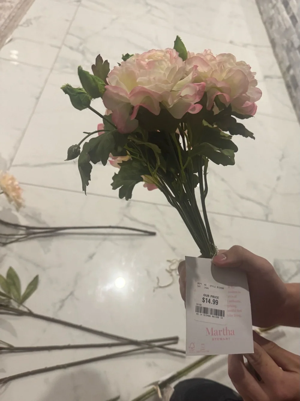 Bulk Assortment of Pink and White Realistic Floral Arrangement